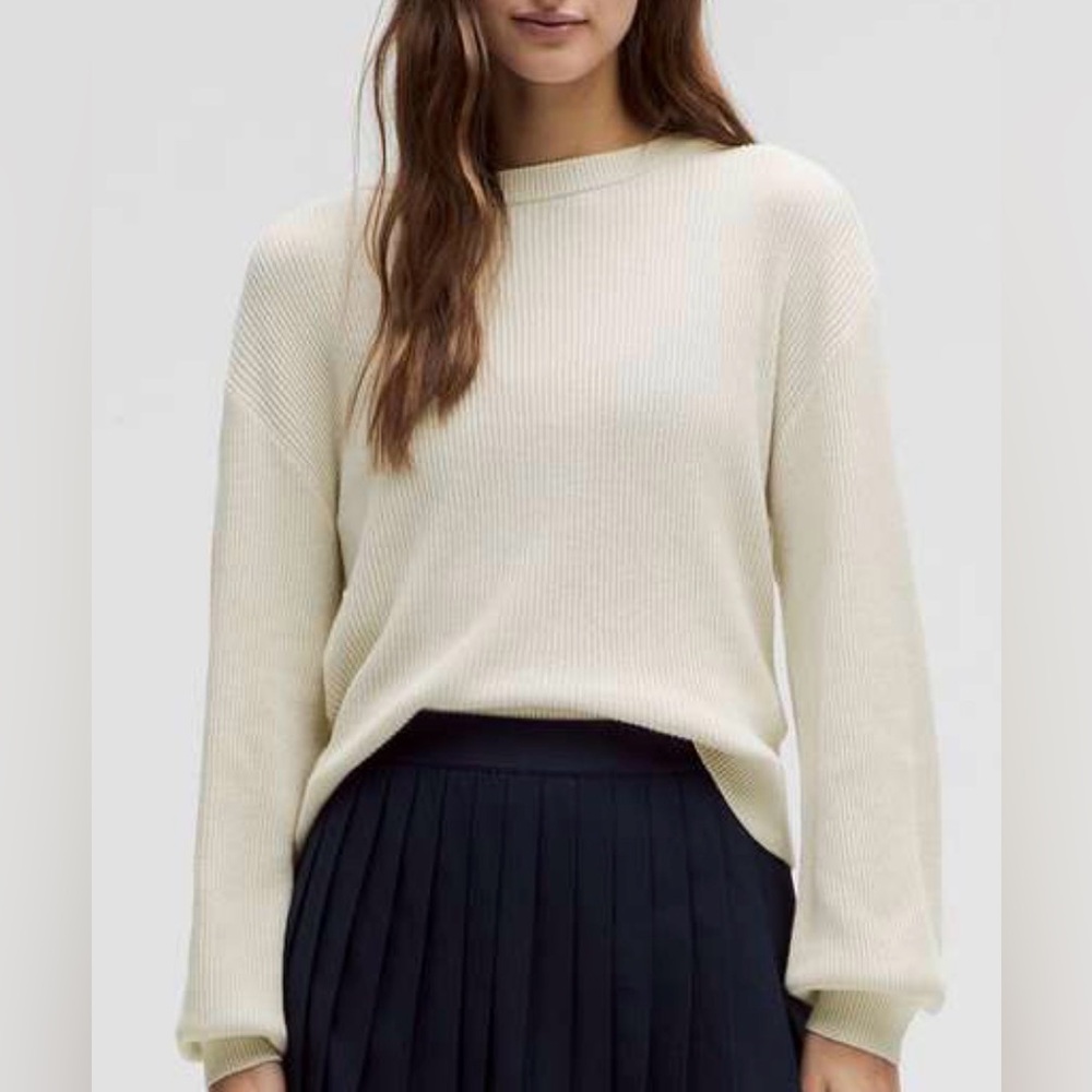 Lululemon💎Reversible Crossover Knit Cashmere Knit Blend Sweater Medium/Large EUC